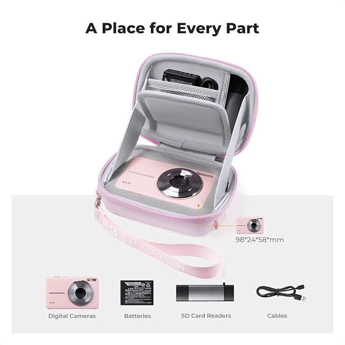 K&F CONCEPT Carrying Case for Digital Camera, Small Hard Shell Protective Case - Image 5