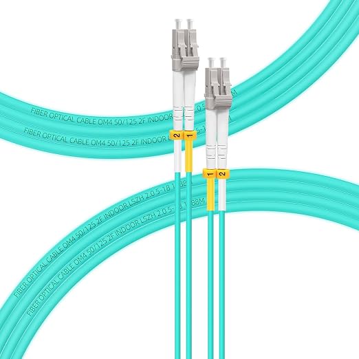 FLYPROFiber- 30M-1Pack OM4 LC to LC Fiber Patch Cable Multi Mode, MM Fiber by FLYPROFiber