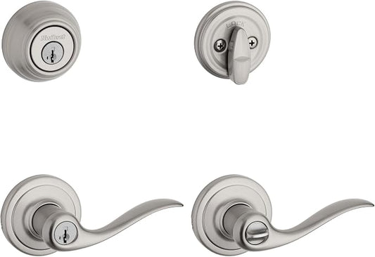 Kwikset 991 Tustin Entry Lever and Single Cylinder Deadbolt Combo Pack by Kwikset