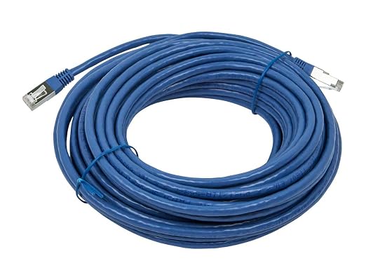 Monoprice Cat6A 50ft Blue Patch Cable Double Shielded 26AWG 10G Pure Bare - Image 2