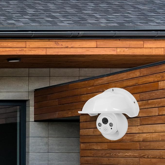 HOMSFOU Outdoor Camera Cover Weatherproof Sun Rain Shield Protective Housing - Image 3