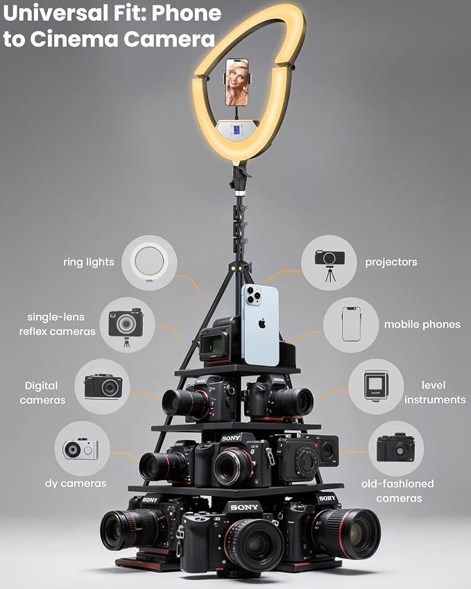 22" Large Ring Light with Stand, Foldable LED Big Ring Light Tripod - Image 6