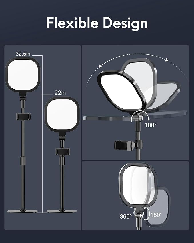 Zoom Lighting for Computer, Adjustable Desk Lighting for Video Calls, 30 Light - Image 4