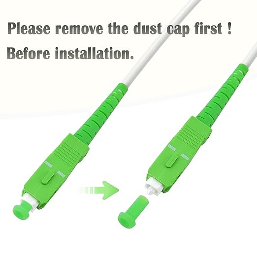 10FT SC/APC to SC/APC Fiber Optic Cable, Armored Single Mode Patch Cord - Image 5