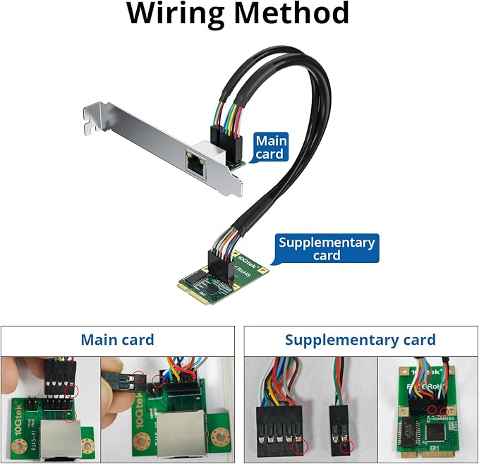 10GTEK Mini PCIe 2.5G Ethernet Network Card, 30-cm Cable Length, - Image 7