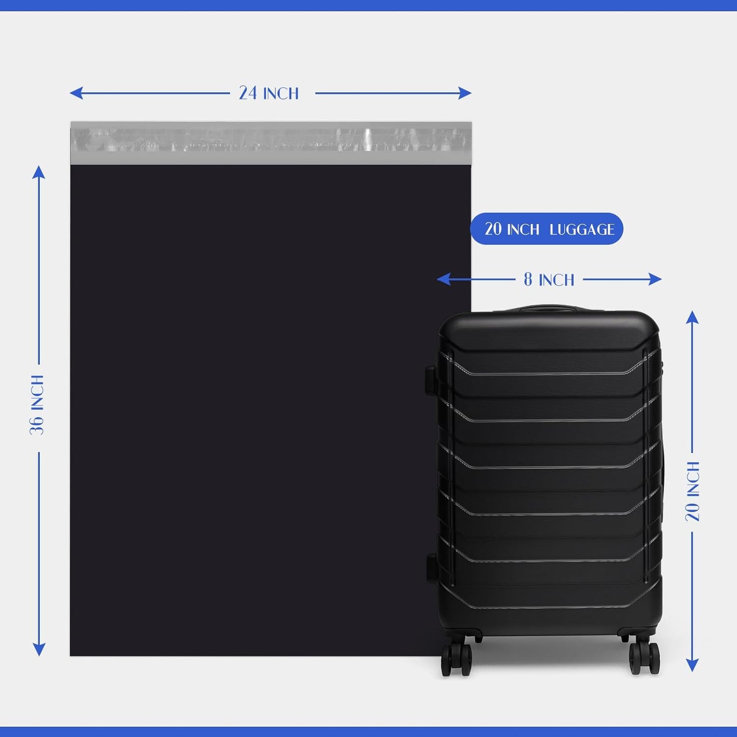 Metronic Large Poly Mailers 24×36 25 Pcs Large Shipping Bags for Clothes,Self Adhesive Shipping Envelopes for Small Business,Waterproof Mailers Poly Bags for Shipping,Packaging Mailing Bags Black