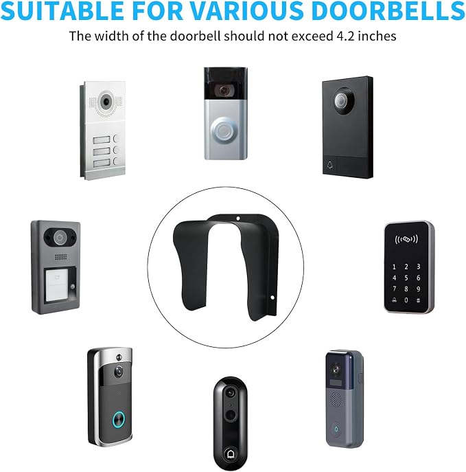 Doorbell Rain Cover, Waterproof Ring Doorbell Cover, Ring Doorbell Anti-Glare - Image 4