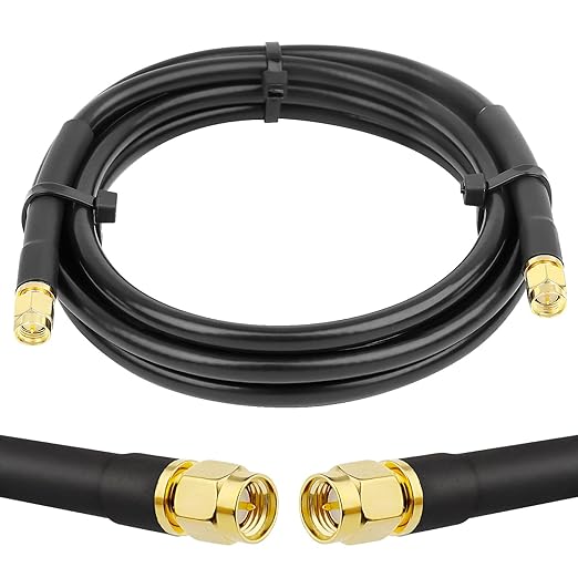 MOOKEERF KMR240 SMA Male to SMA Male Coaxial Cable 50 ohm Coax Ultra Low Loss by MOOKEERF