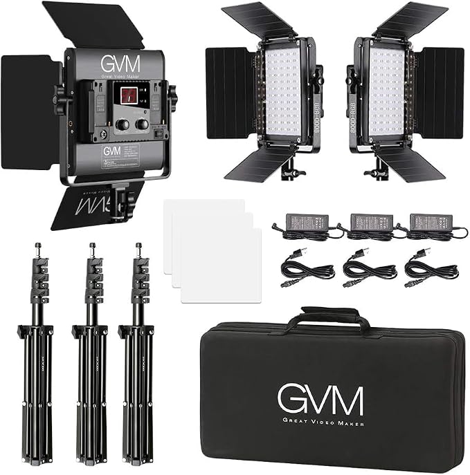 GVM RGB LED Video Lighting Kit, 800D Studio Video Lights - Image 6