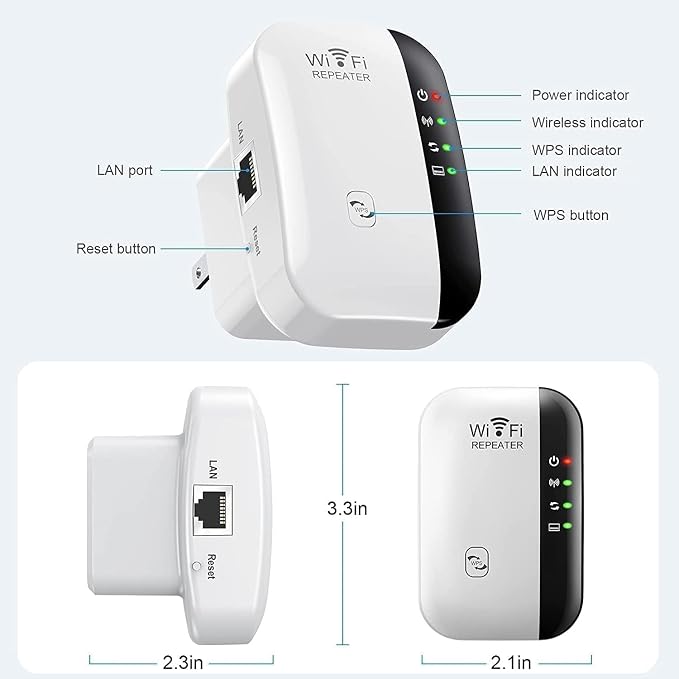 WiFi Extender, WiFi Signal Booster Up to 5800sq.ft and 52+ Devices, WiFi Range - Image 2
