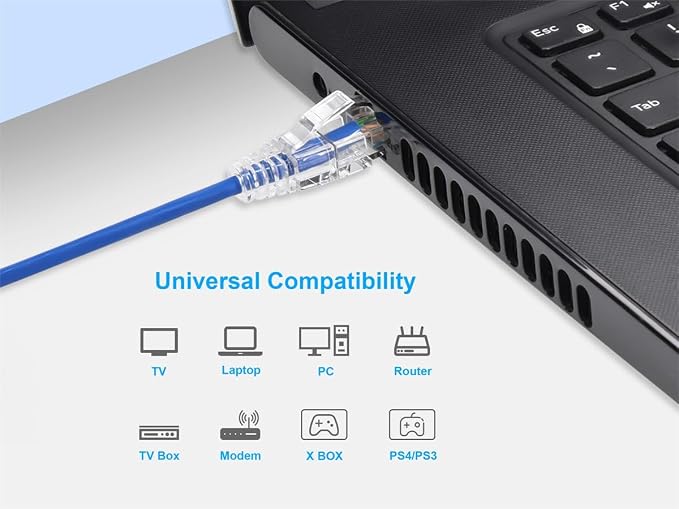 Monoprice Cat6 7ft Blue Component Level Patch Cable UTP 28AWG 550MHz Pure Bare - Image 6