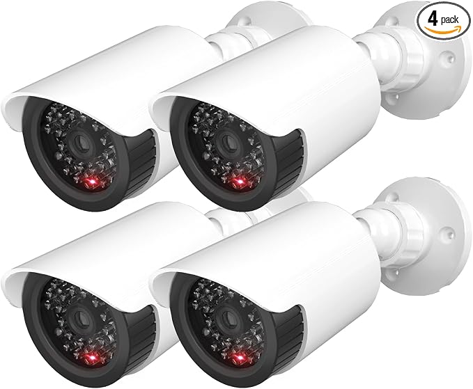 WALI Fake Security Camera with Flashing Red Light, Dummy Cameras by WALI