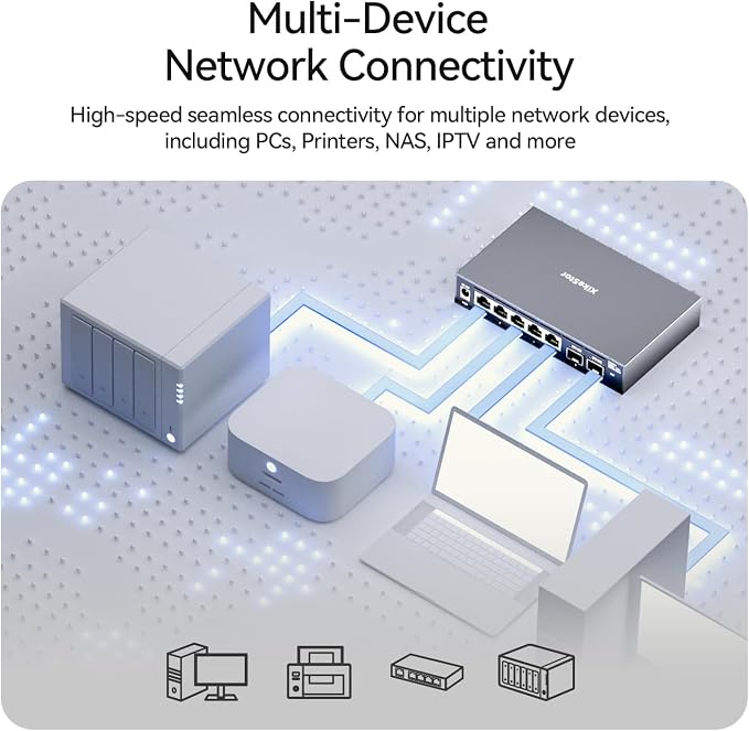 7-Port 2.5GbE Managed Switch | 5 x 2.5G Base-T + 2 x 10G SFP+ | Web Managed - Image 8