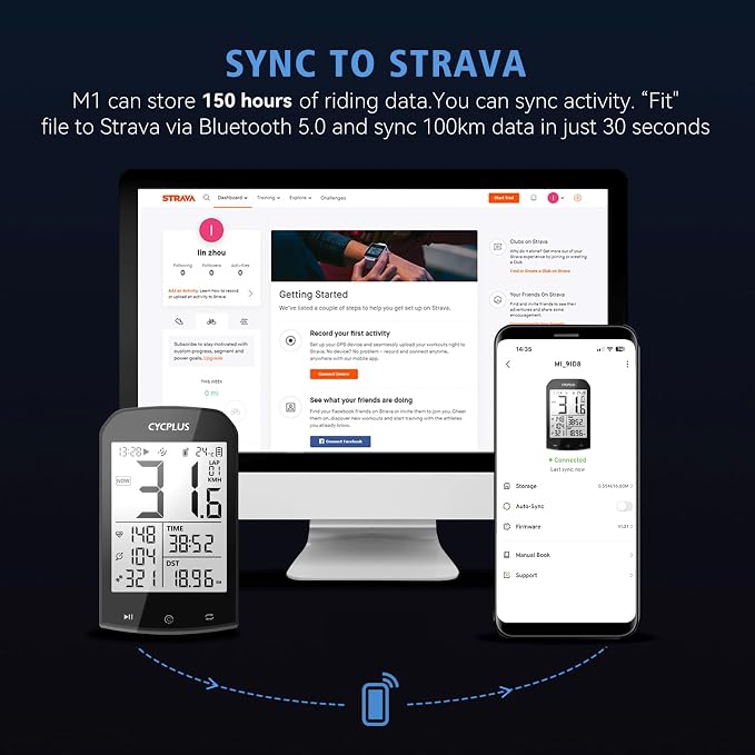 CYCPLUS GPS Wireless Bike Computer, Cycling Computer GPS - Image 7