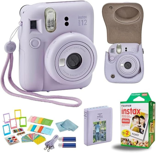 Fujifilm Instant Mini 12 Camera + Accessory Bundle & Compatible Custom Case + by FUJIFILM