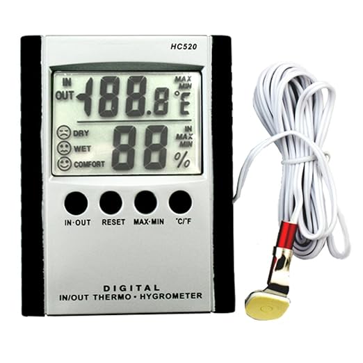 iKKEGOL Digital Indoor Outdoor in/Out Wall Mount Monitor Sensor LCD Temperature - Image 2