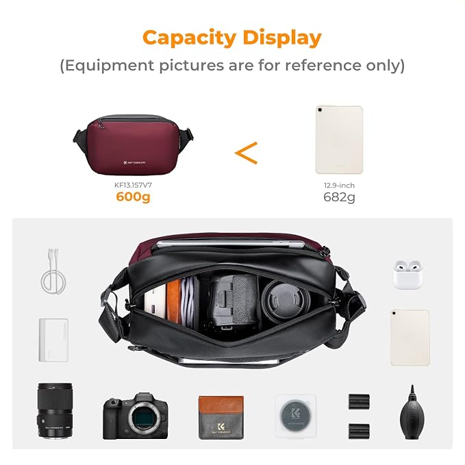 K&F CONCEPT Camera Sling Bag Crossbody Bag Waterproof Camera Shoulder Backpack - Image 2