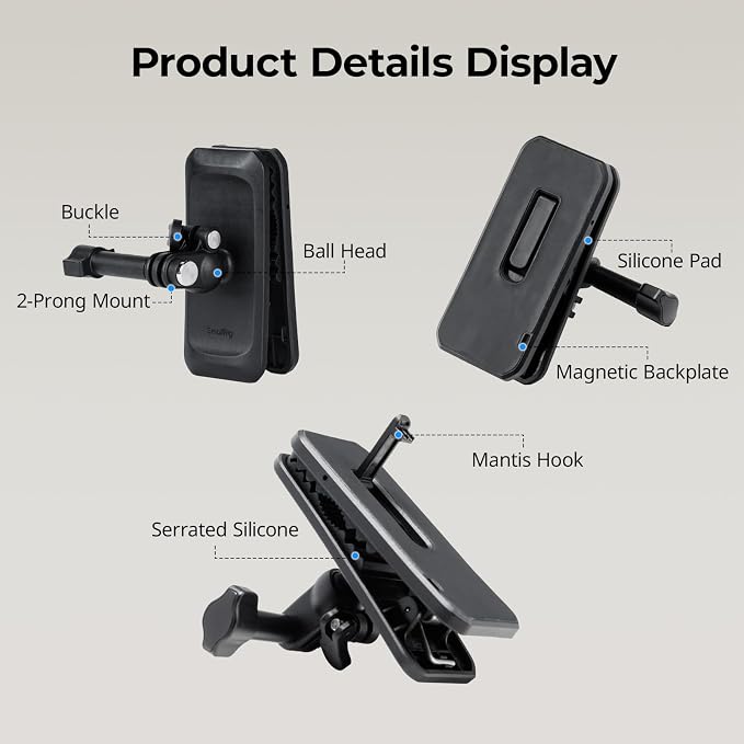 SMALLRIG Magnetic Backpack Strap Clip Mount - Image 6