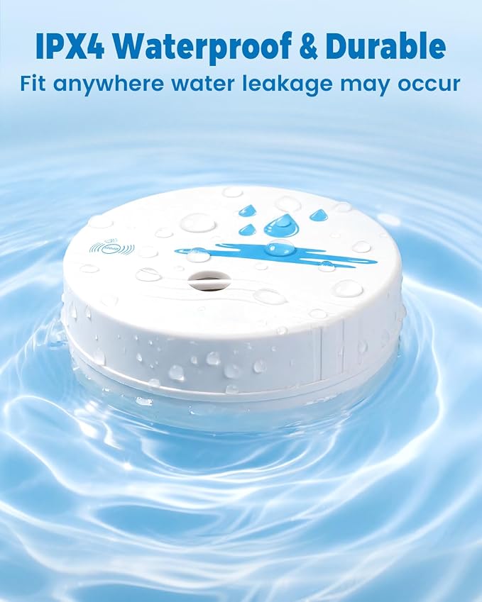 8 Pack Water Leak Detectors for Home, 100dB Waterproof Water Sensor Alarm Leak - Image 9