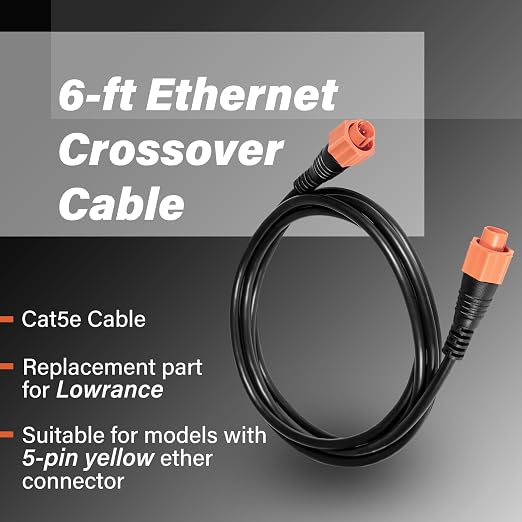 Replacement Part for Lowrance Ethernet Crossover Cable Yellow Cat5e Cable - Image 2