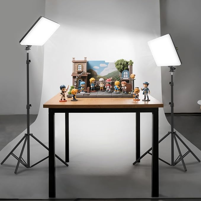 2 Pack Led Video Light Kit, 4000mAh Rechargeable Lithium Battery, Light Panel - Image 8