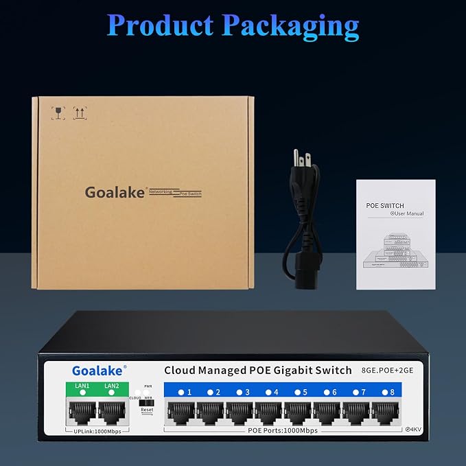 Goalake 10-Port Gigabit PoE Switch - Image 8