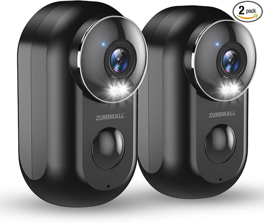 ZUMIMALL Security Cameras Wireless Outdoor, 2 Packs, 2K Cameras by ZUMIMALL