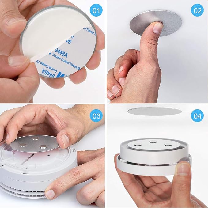 Magnetic Smoke Detector Sticky Pads Magnetic Adhesive Pads 3PCS Magnetic Smoke - Image 5