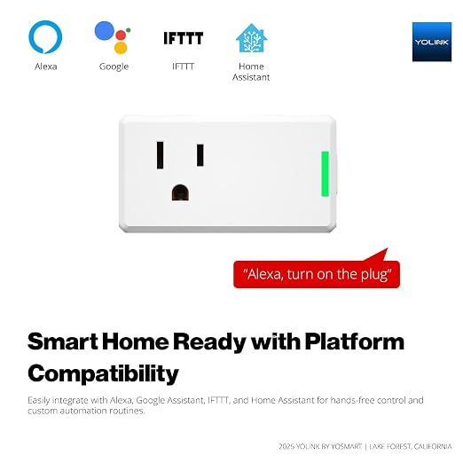 YoLink Smart Energy Plug 15A, 2 Pack, LoRa Control up to 1/4 Mile, High-Power - Image 8