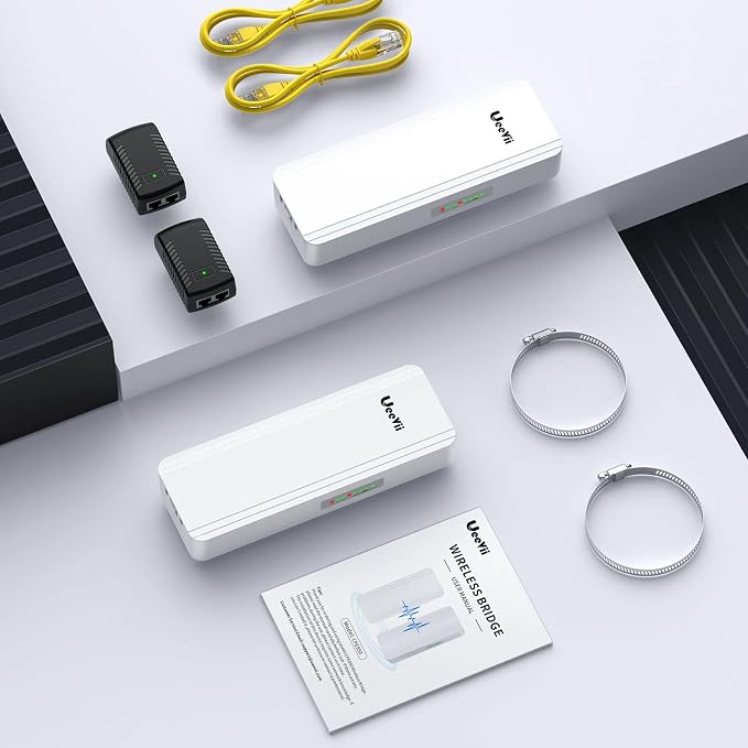 Gigabit Wireless Bridge, UeeVii CPE850 5.8GHz Point to Point/Multipoint WiFi - Image 9