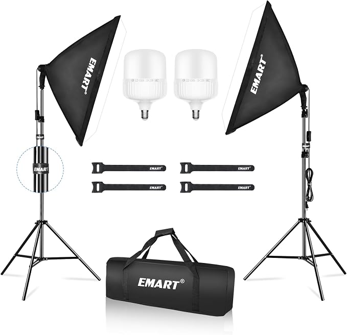 EMART Softbox Photography Lighting Kit, Studio Lights by EMART