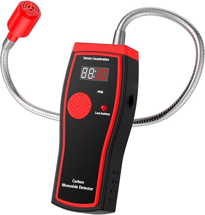 Carbon Monoxide Detector, 12 Inch Long Bendable Sensor, Alarms Battery Operated - Image 7