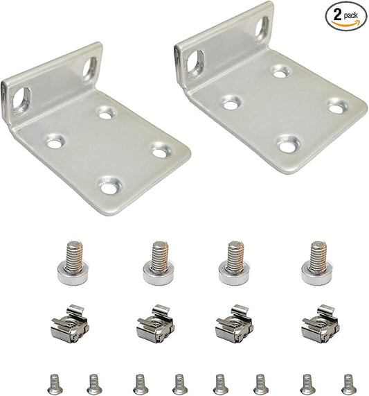 1U Rack Ears Compatible with Ubiquiti Switch 16/24/48 Series, Standard 19 Inch by CARONIN