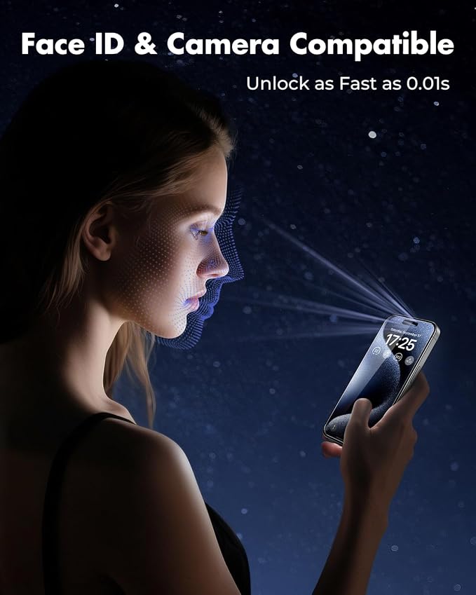 UNBREAKcable iPhone 15 Pro Screen Protector 3-Pack, Upgraded Dual-Tempered - Image 6