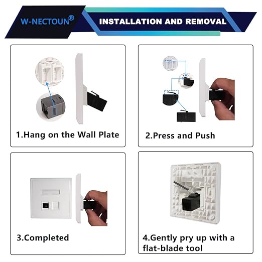 CAT6 RJ45 Keystone Couplers 25-Pack, Cat 6 Keystone Jacks, Ethernet Keystone - Image 6