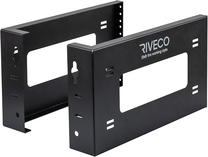 RIVECO 4U Open Frame Rack Wall Mount & Desktop Mount, No Assembly Required by RIVECO