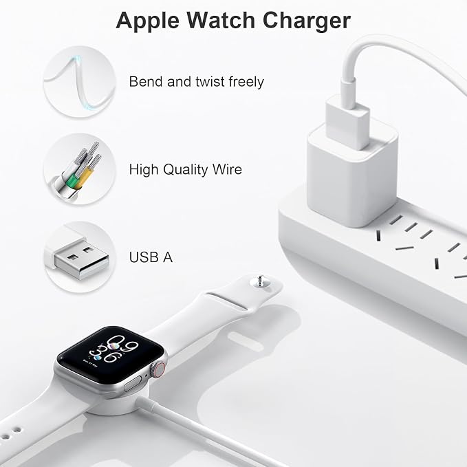Fast Charger for Apple Watch Charger, Magnetic iWatch Charger to USB A Cable - Image 3