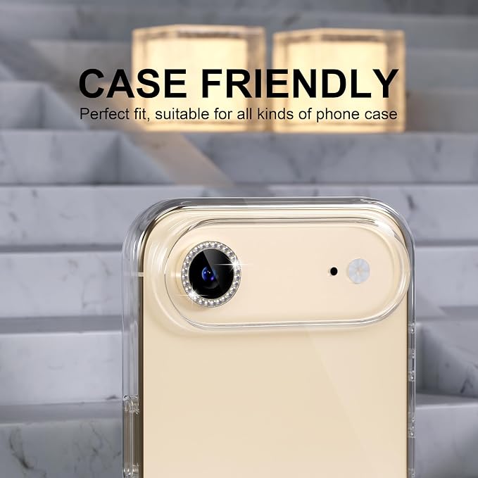 Choiche Compatible for iPhone 17 Air Camera Lens Protector Bling, 9H Tempered - Image 4