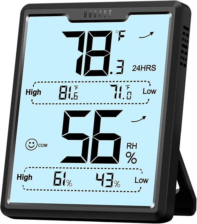 DOQAUS Digital Hygrometer Room Thermometer Indoor, Humidity Meter by DOQAUS