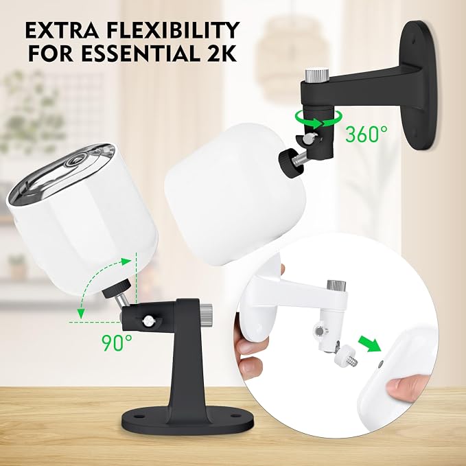 2Pack Adjustable Mount for Arlo Essential 2K Indoor/Outdoor, for Arlo Pro - Image 4