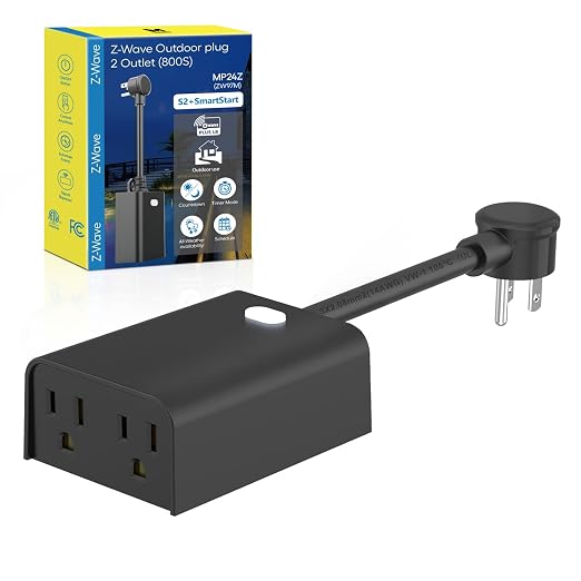 Minoston 800 Series Z-Wave Plug, Outdoor Zwave Smart Plug by Minoston
