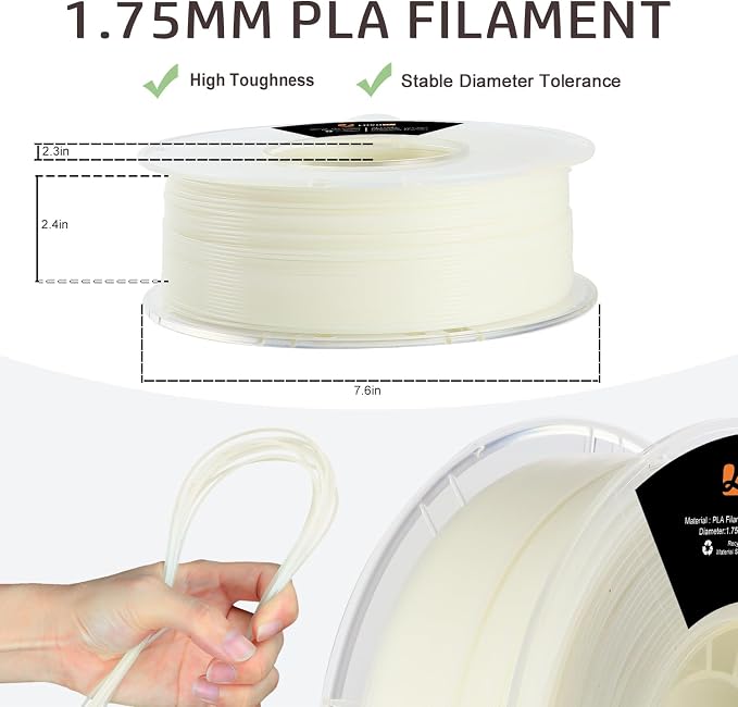 LOVOON 3D Printer Filament Glow in Dark, Luminous Glow Blue PLA, Magic - Image 5