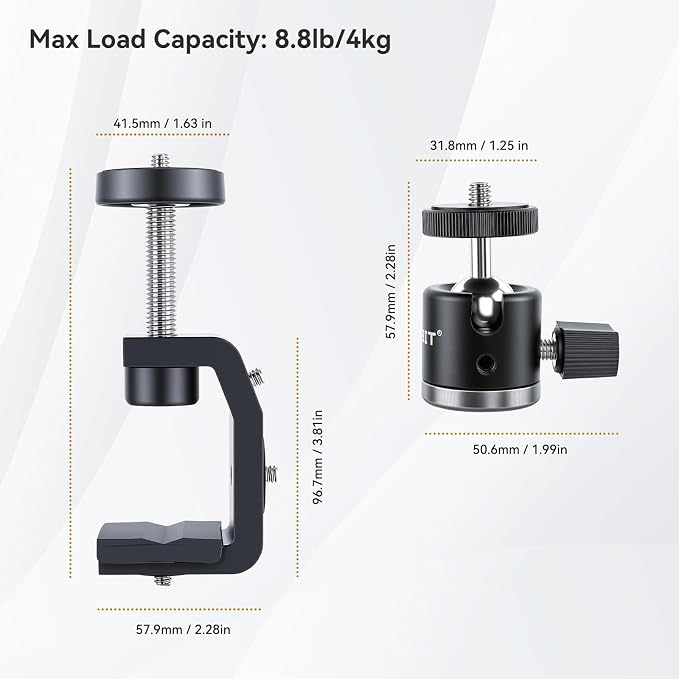 UTEBIT 40mm C-Clamp Camera Mount - Image 6
