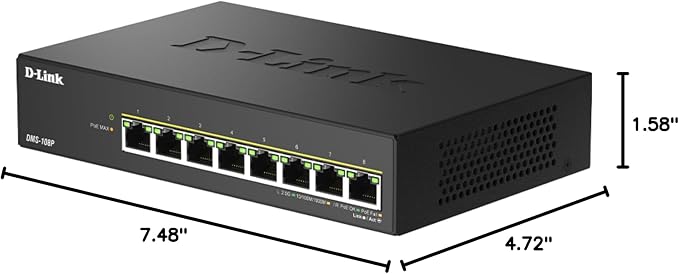 D-Link 8-Port 2.5Gb PoE Unmanaged Gaming Switch - Image 7