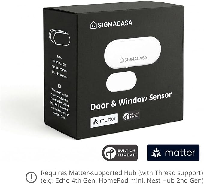 Matter Smart Door and Window Sensor, Thread Contact Sensor - Image 3