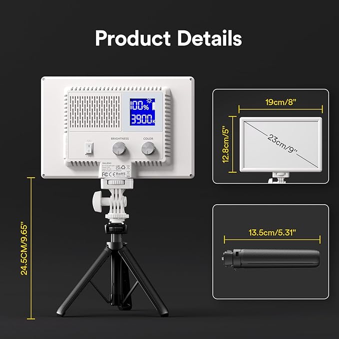 RALENO LED Video Light, CRI>95 2500K-6500K Photo Lights - Image 5