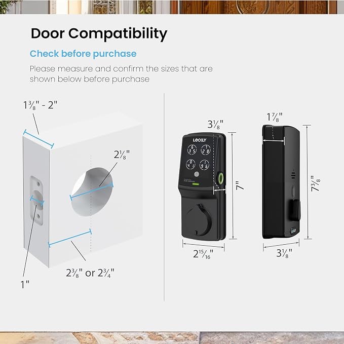 Lockly Secure Pro Smart Deadbolt Lock — Fingerprint Keyless Entry, PIN Genie® - Image 8