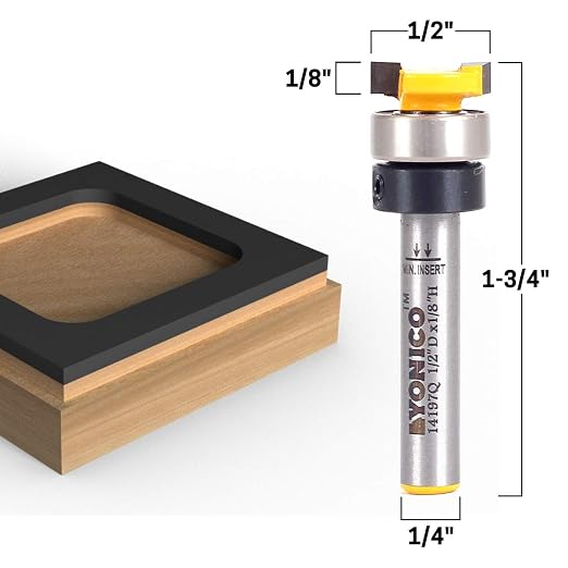 YONICO Flush Trim Router Bit 1/2-Inch Diameter 1/4-Inch Shank 14197q - Image 4