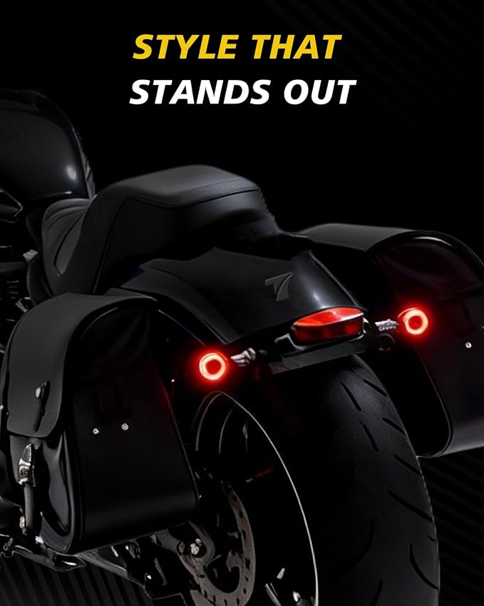 TSUNG Universal Motorcycle LED Turn Signals Lights Small Bullet Front Rear - Image 4