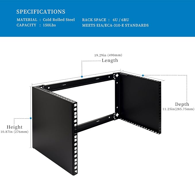 RackPath 6U Wall Mount Network Rack - Image 3